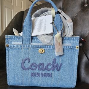 Coach New York Denim Tote 26 Bag
